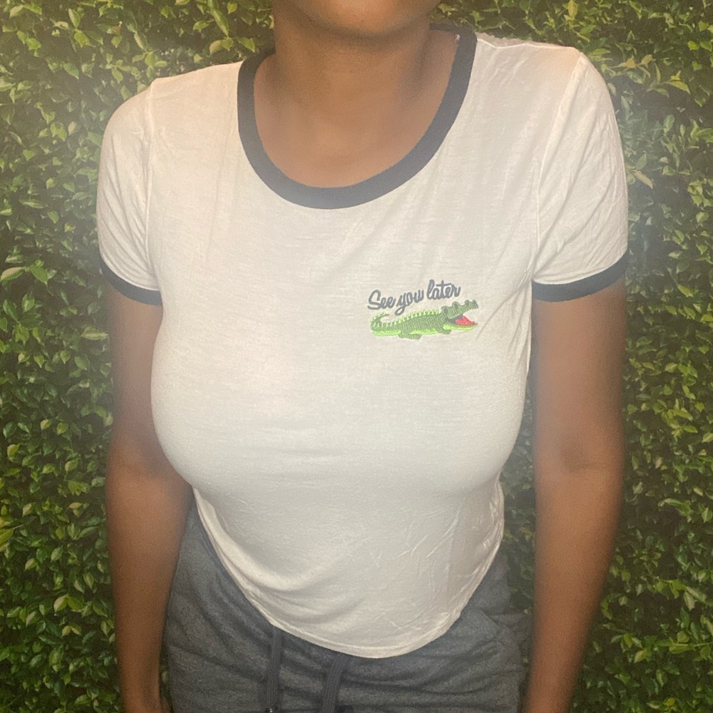 White crop top